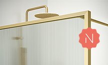 FIJOS NORDIC 19 Mampara ducha acabado vidrio Wavy